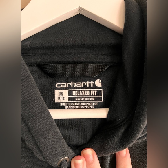 Carhartt Women's Relaxed Fit Midweight Logo Sleeve Graphic Hoodie - Medium(8-10) - Picture 5 of 10